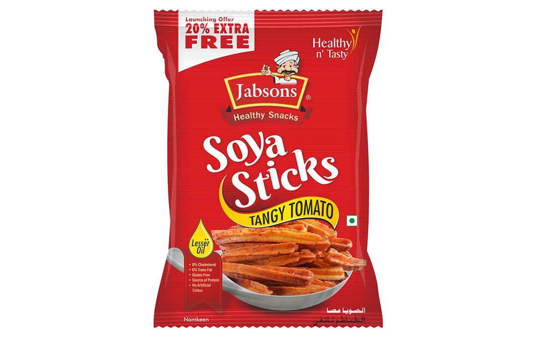 Jabsons Soya Sticks Tangy Tomato   Pack  180 grams